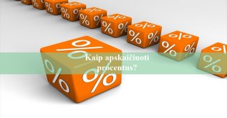 Kaip apskaičiuoti procentus